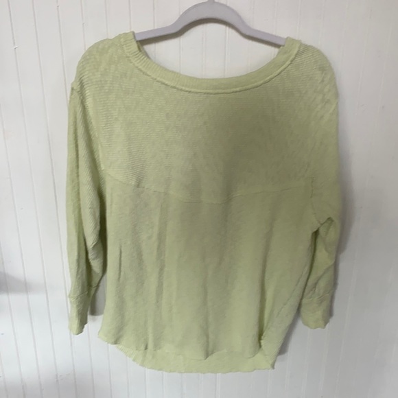 Free People Sweaters - Free People green oversized Henley sweater